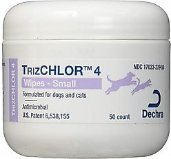 TrizCHLOR 4 Wipes for Dogs & Cats, 50 count