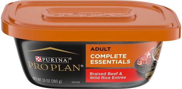 Purina Pro Plan Savory Meals Braised Beef & Wild Rice Entree Wet Dog Food, 10-oz tub, case of 8 slide 1 of 10