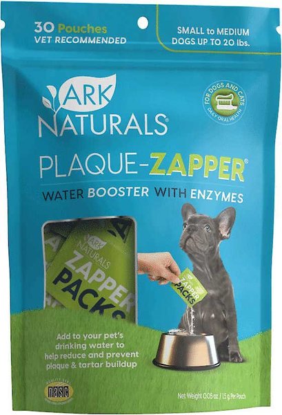 Ark Naturals Plaque-Zapper Small & Medium Dog & Cat Dental Water Additive Pouches slide 1 of 7