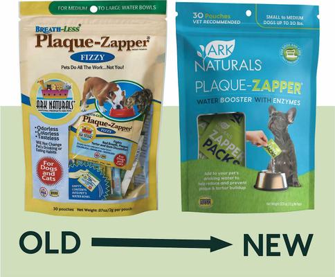 Show full view: Ark Naturals Plaque-Zapper Small & Medium Dog & Cat Dental Water Additive Pouches slide 6 of 9