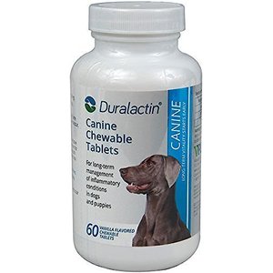 Duralactin Canine Chewable Vanilla Flavored Tablet Dog Supplement, 60 count