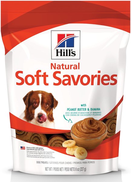 Hill's Natural Soft Savories with Peanut Butter & Banana Dog Treats, 8-oz bag slide 1 of 9