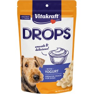 Vitakraft Drops Bite-Sized Yogurt Small Dog Training Treats, 8.8-oz bag