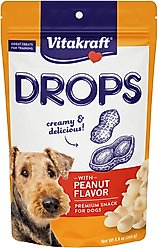 Vitakraft Drops Bite-Sized Peanut Training Small DogTreats, 8.8-oz bag