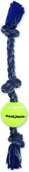 Mammoth Denim 3 Knot Rope Tug with Tennis Ball Dog Toy, Medium