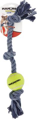 Show full view: Mammoth Denim 3 Knot Rope Tug with Tennis Ball Dog Toy, Medium slide 5 of 8