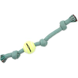 Mammoth Braided Tug with Tennis Ball for Dogs, Color Varies, Large