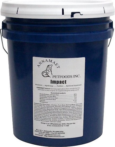 Annamaet Impact High Energy Dog Powder Supplement, 20-lb pail slide 1 of 5