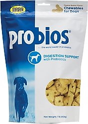 Probios Digestion Support Peanut Butter Flavor Dog Treats, 1-lb bag