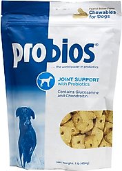 Probios Joint Support Peanut Butter Flavor Chewables Dog Supplement, 1-lb bag
