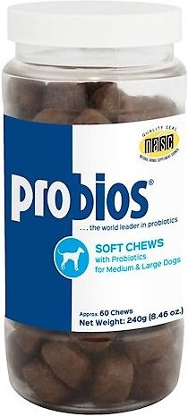 Probios Soft Chews with Probiotics Supplement for Medium & Large Dogs, 60 count slide 1 of 6