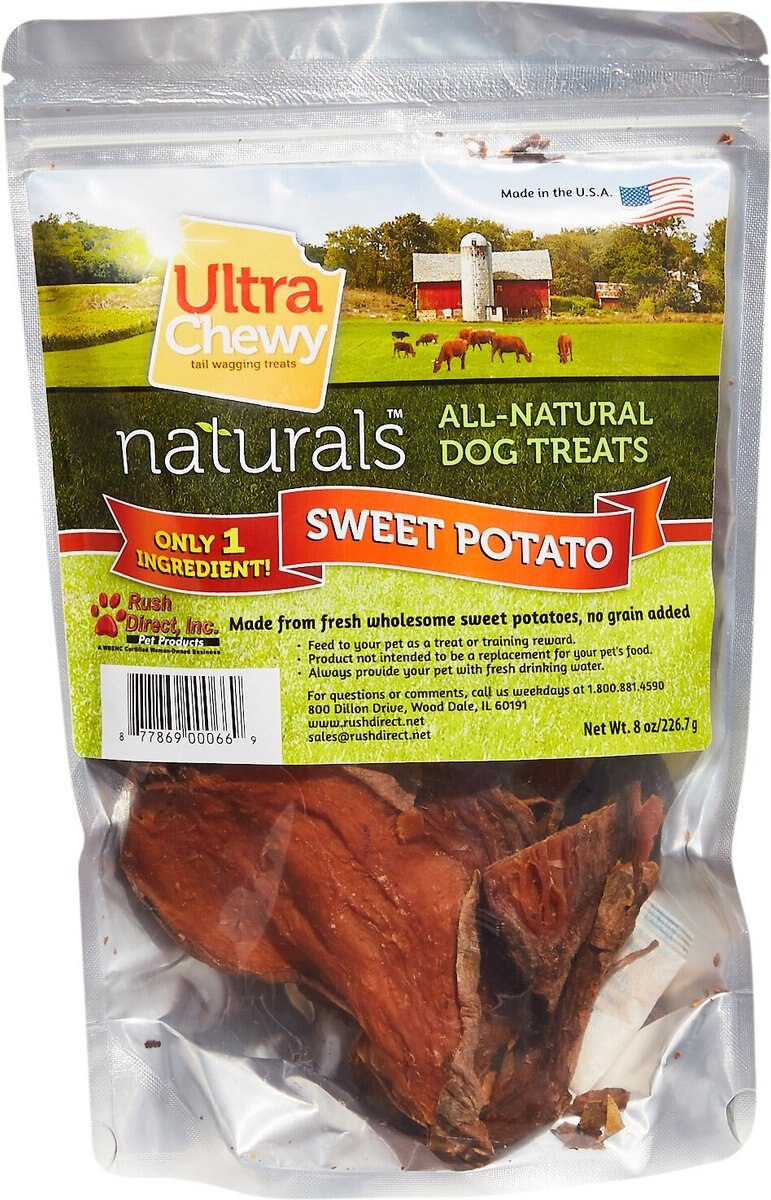 ULTRA CHEWY All-Natural Sweet Potato Dog Treats, 8-oz bag - Chewy.com