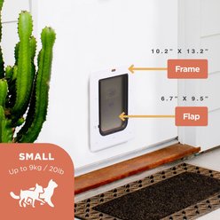 Hakuna Pets Super Tough Dog & Cat Door, White, Small slide 2 of 6
