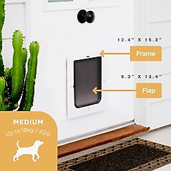 Hakuna Pets Super Tough Dog & Cat Door, White, Medium slide 2 of 6