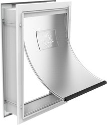 Hakuna Pets Deluxe Aluminum Dog & Cat Door, White, Small