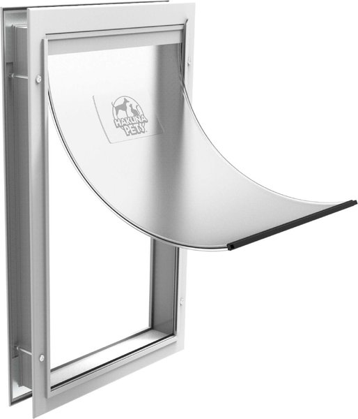 HAKUNA PETS Deluxe Aluminum Dog & Cat Door, White, XLarge