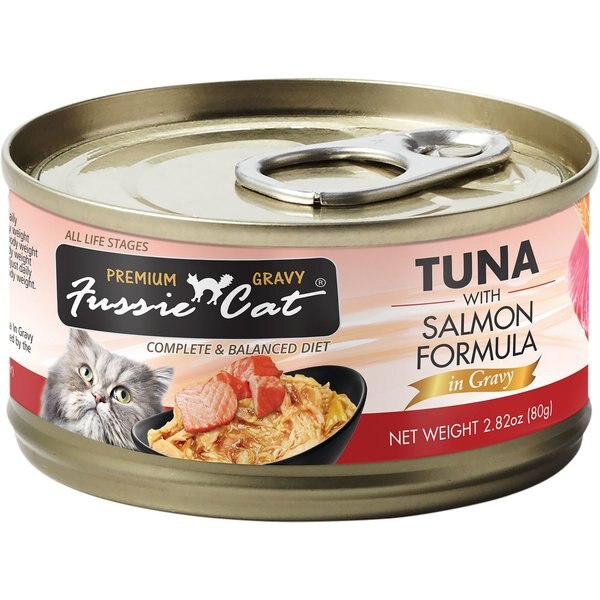 X - Fussie Cat Tuna with Salmon Puree Wet Cat Food, 0.5-oz tube, 72 count