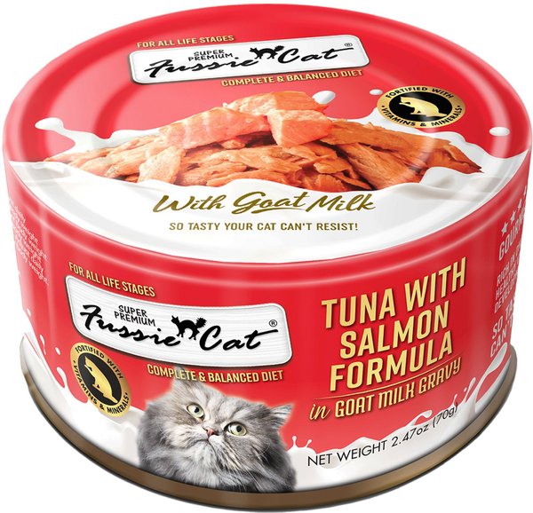 Out of Stock - FUSSIE CAT Tuna with Salmon in Goats Milk Wet Cat Food ...