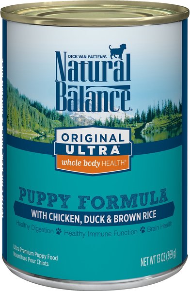 Discontinued NATURAL BALANCE Original Ultra Whole Body Health Puppy Formula Chicken Duck Brown Rice Canned Dog Food 13 oz case of 12 Chewy