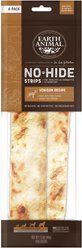 Earth Animal No-Hide Strips Natural Rawhide Alternative Venison Recipe Chew Dog Treats, 4 count
