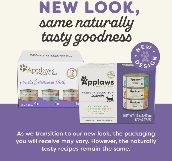 Applaws Variety of Flavors in Broth Limited Ingredient Canned Wet Cat Food