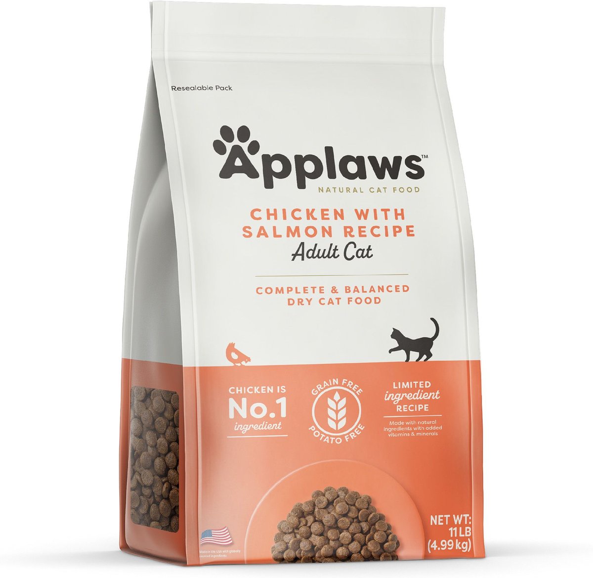 APPLAWS Complete Chicken with Salmon Recipe Dry Cat Food, 11lb bag