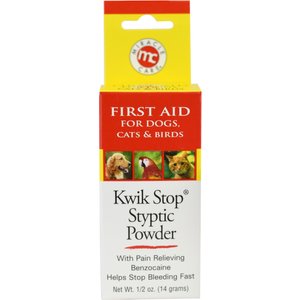 Miracle Care Kwik-Stop Styptic Powder for Dogs, Cats & Birds, .5-oz jar