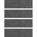 Bungalow Flooring FlorArt Barbury Weave Gray Indoor Stair Treads, 4-pack
