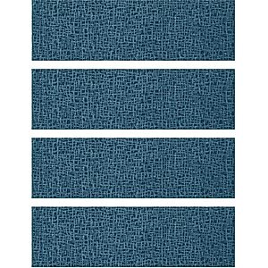 Bungalow Flooring FlorArt Hedgerow Bustle Navy Indoor Stair Treads, 4-pack