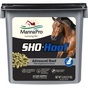 Manna Pro Sho-Hoof Biotin & Zinc Methionine for Healthy Hooves Horse Supplement, 5-lb bag