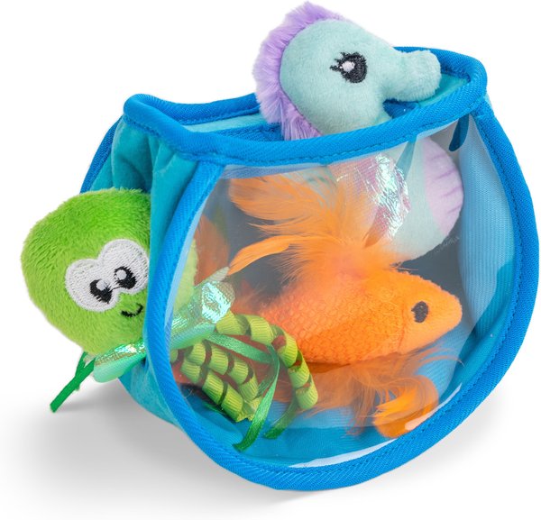 Catstages Hide & Seek Fish Bowl Interactive Cat Puzzle Toy, Blue slide 1 of 7