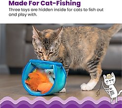 Catstages Hide & Seek Fish Bowl Interactive Cat Puzzle Toy, Blue slide 2 of 7
