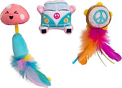 Catstages Festival-Themed Interactive Plush Catnip Cat Toy, Multicolor, 3 count