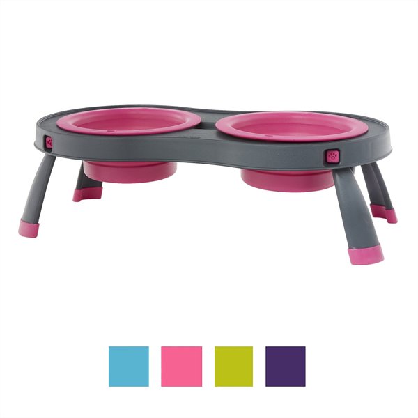 Dexas Popware for Pets Adjustable Height Elevated Pet Bowls