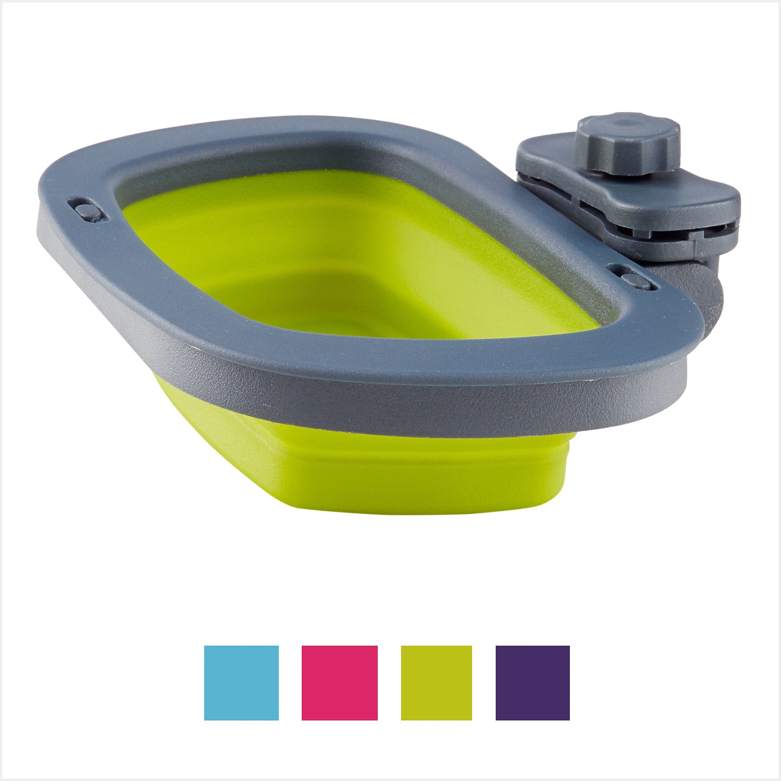 my dog keeps flipping over his water bowl inside the kennel. Does this