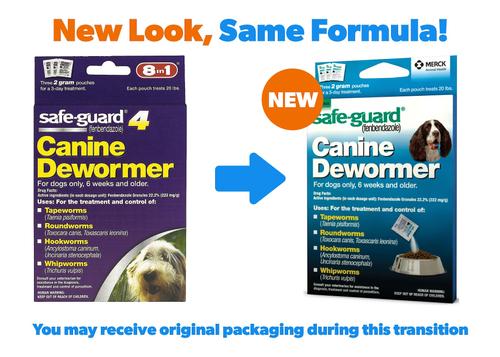 Show full view: Safe-Guard Dewormer for Hookworms, Roundworms, Tapeworms & Whipworms for Medium Breed Dogs, 3 day treatment slide 2 of 4