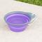 Show in main carousel: Dexas Popware for Pets Collapsible Travel Non-Skid Silicone Dog & Cat Bowl with Carabiner, Purple, 1-cup slide 3 of 7