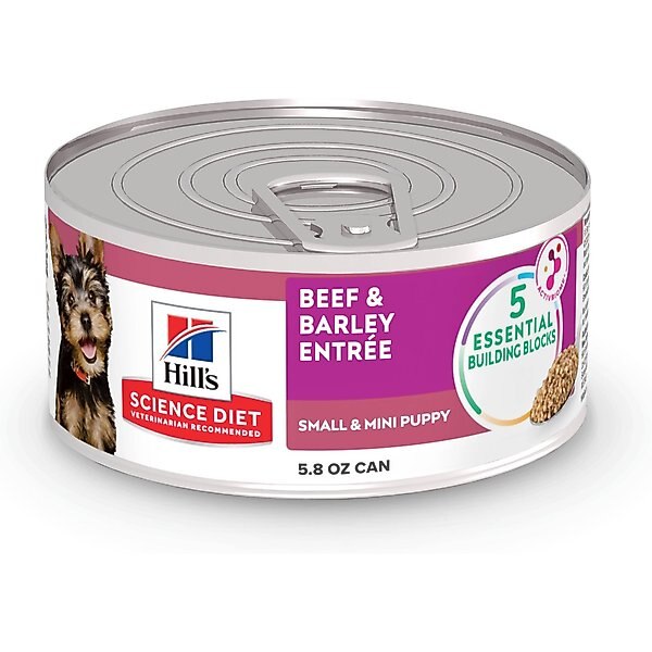 HILL'S SCIENCE DIET Puppy Small Breed & Mini Breed Beef & Barley Entree ...