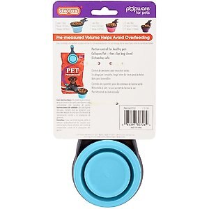 Dexas Popware for Pets Collapsible KlipScoop, Blue, 1/2 cup