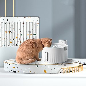 Hanamya Automatic Dog & Cat Water Fountain, White