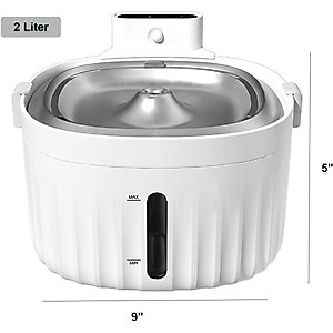 Hanamya Automatic Dog & Cat Water Fountain, White
