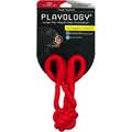 Playology Puppy Tough Tug Knot Beef Dog Toy, Red, Large