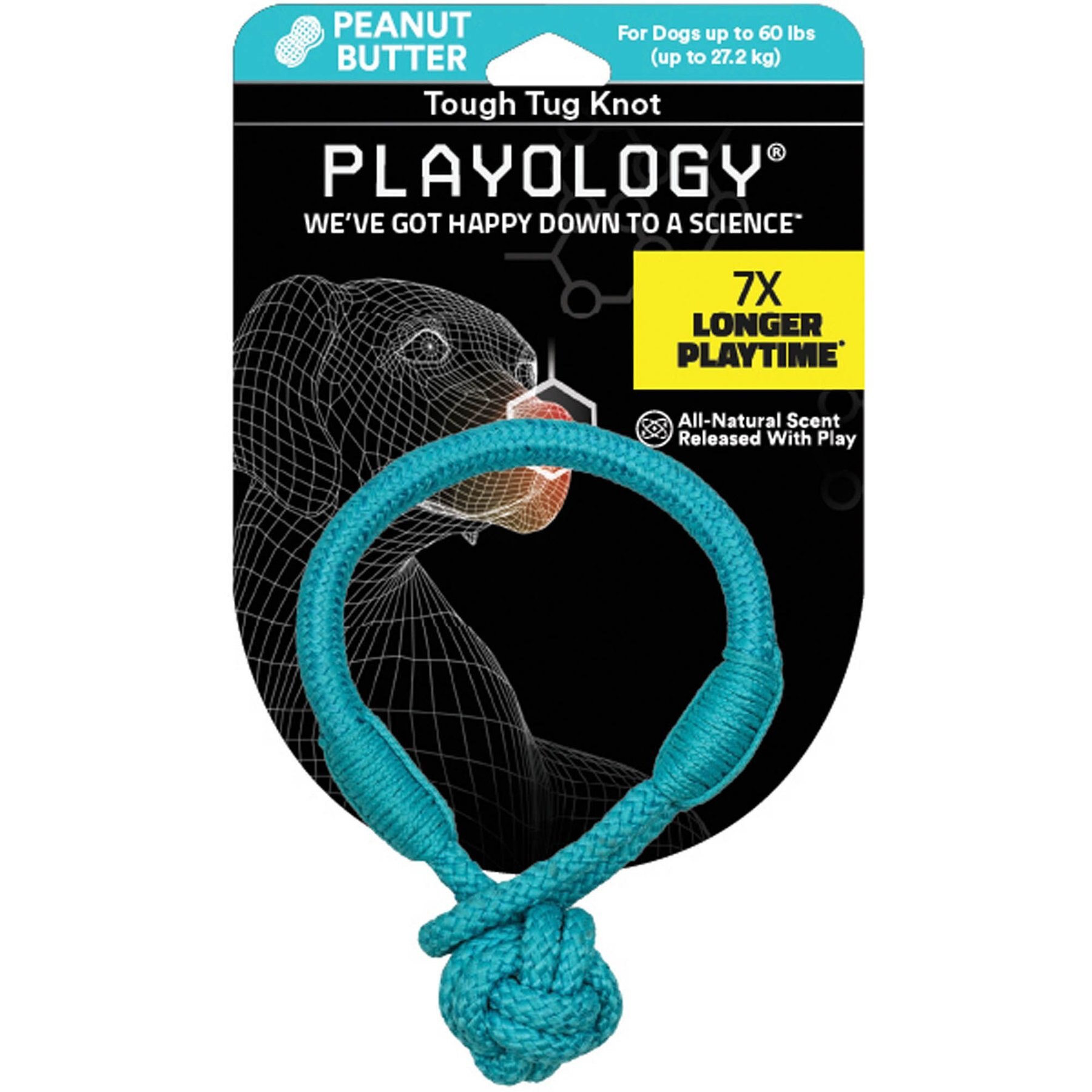 Playology Puppy Sensory Ball Peanut Butter Dog Toy, X-Small