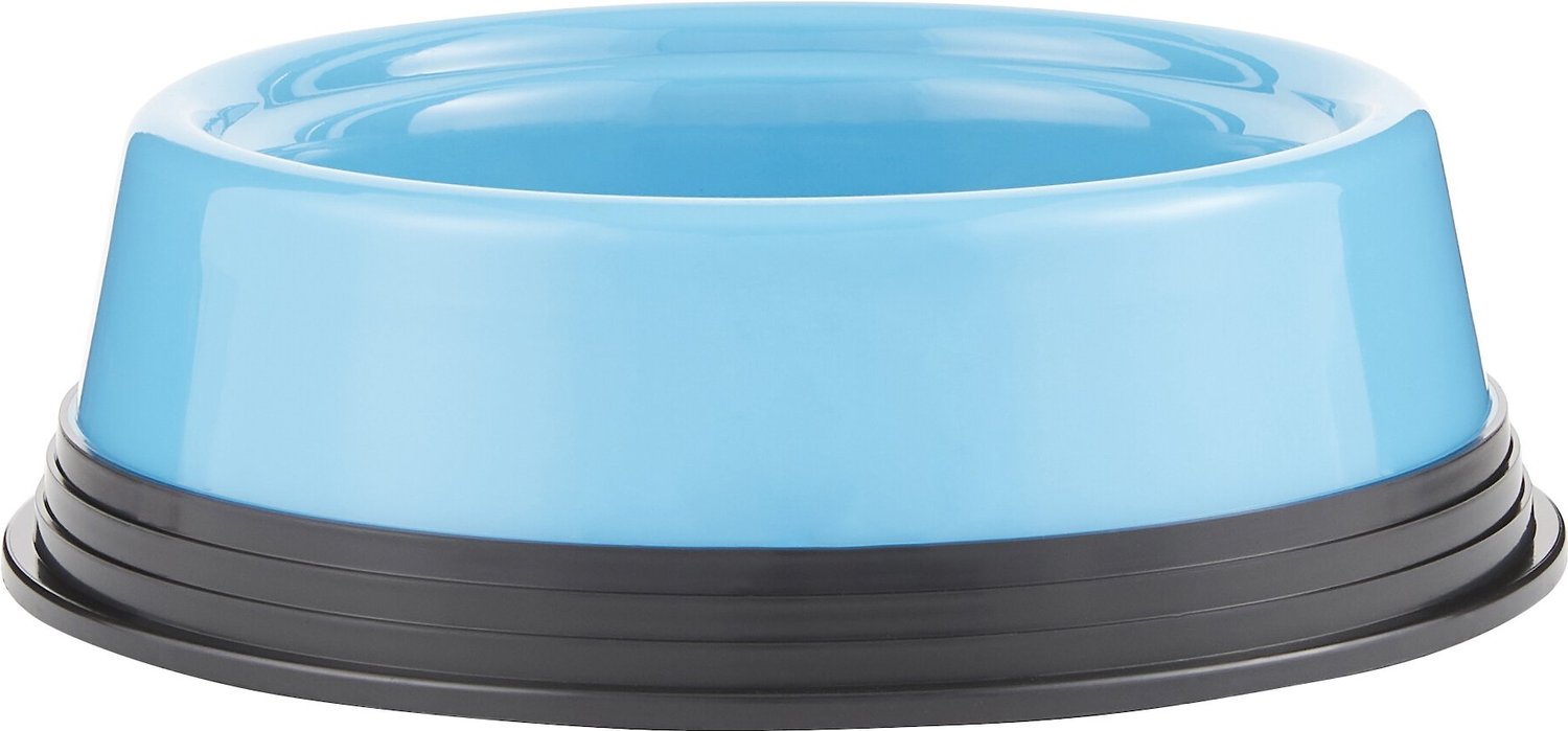 JW PET Skid Stop Basic NonSkid Plastic Dog & Cat Bowl, 2cup