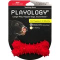 Playology Puppy Teething Bone Beef Dog Toy, Red, Small