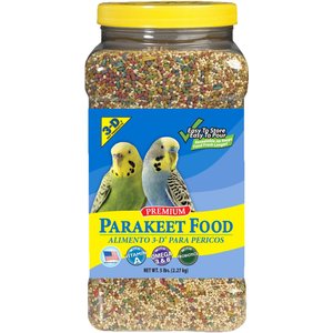 3-D Parakeet Food, 5-lb jar