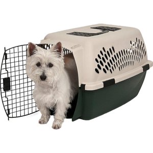 Petmate Ruff Maxx Dog & Cat Kennel, Off White/Green, 26-in