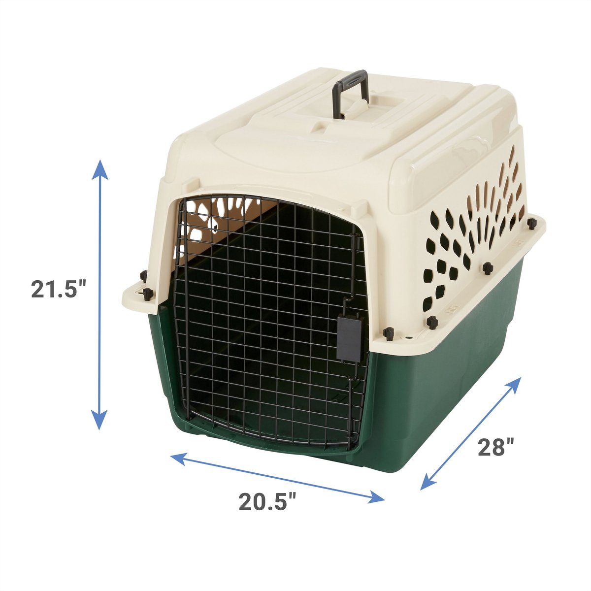 Petmate Ruff Maxx Dog Cat Kennel Off White Green