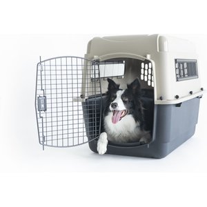 Petmate Ultra Vari Dog Kennel, Taupe/Black, 32-in, 30-50-lbs