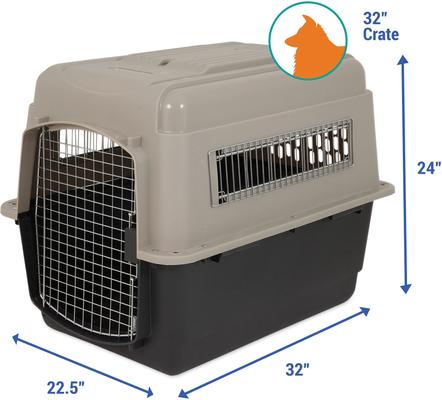 Show full view: Petmate Ultra Vari Dog Kennel, Taupe/Black, 32-in, 30-50-lbs slide 2 of 8